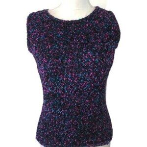 Diane Von Furstenberg Silk Assets Top Womens XS Vintage Nylon Silk Multicolor